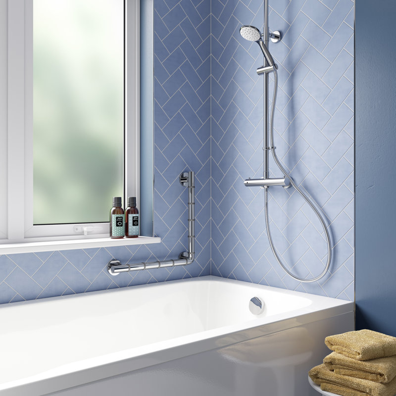 Assistive L-Shaped 48cm Grab Bar