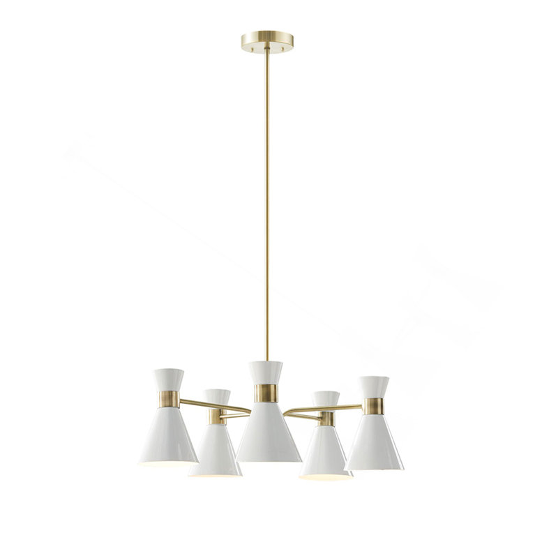 5-Light Metal Chandelier