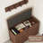  27.5"W Shoe Storage Bench with Cushion, Flip-Top Storage, Entryway Brown Shoe Rack-144379580