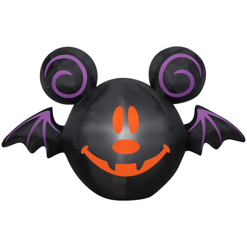Airblown Inflatable Mickey Mouse As Jack-O-Lantern Bat