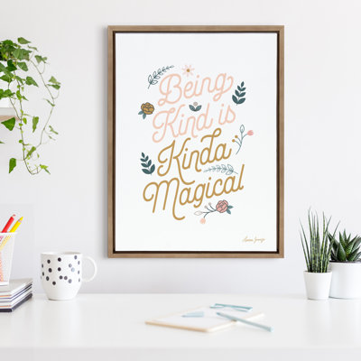 «Being Kind is Kinda Magical v2» par Leonora Jennifer of Yellow Heart, reproduction d'art sur toile encadrée
