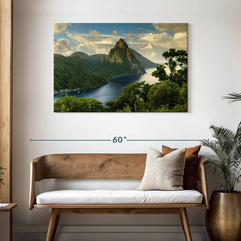 Vue de Piton, Sebbie, Sainte-Lucie, H 30 po x l 45 po