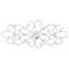 Décoration murale suspendue en fer forgé rustique blanc 32 po x 13 po-1385918500