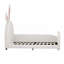 Lit plateforme tapissier princesse en forme de lapin