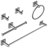 5-Pieces Bathroom Hardware Set Stainless Steel Bathroom Accessories Set Wall Mounted Towel Bar Bathroom Hardware Sets-124541956