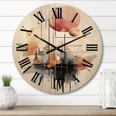 Yasmine Solid Wood Wall Clock