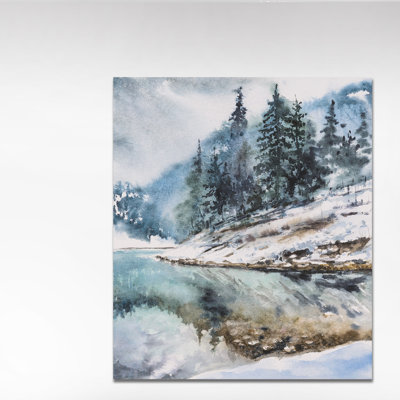 " Mountain Hill Reflected In Water "