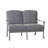 Casa 53.25'' Wide Aluminum Loveseat with Cushions-26092570-26092591