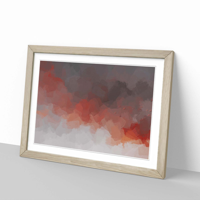 New Life in Abstract - Picture Frame Painting Print, Oak Framed, 27cm H x 36cm W x 2cm D