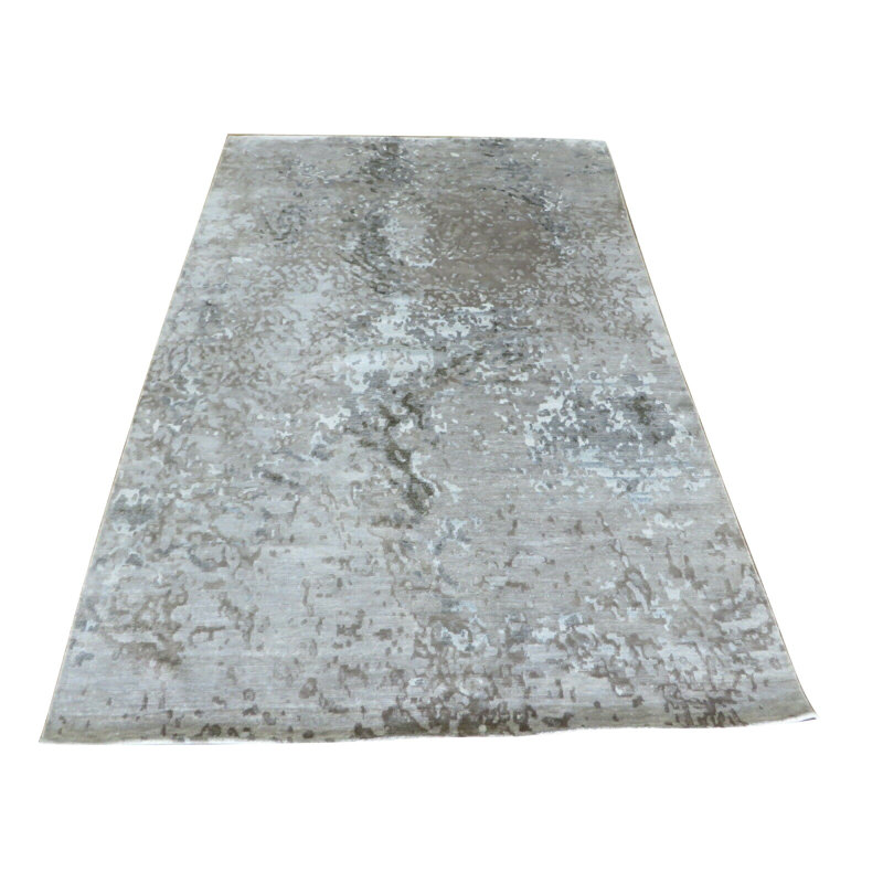 One-of-a-Kind 6'1" X 9'2" Silk Area Rug in Grey