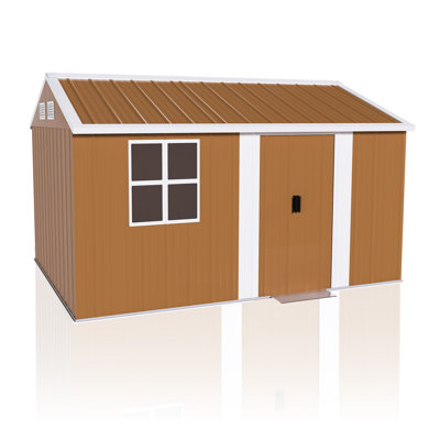 12x8 Ft Weatherproof Outdoor Garden Shed With Windows And Lockable Door