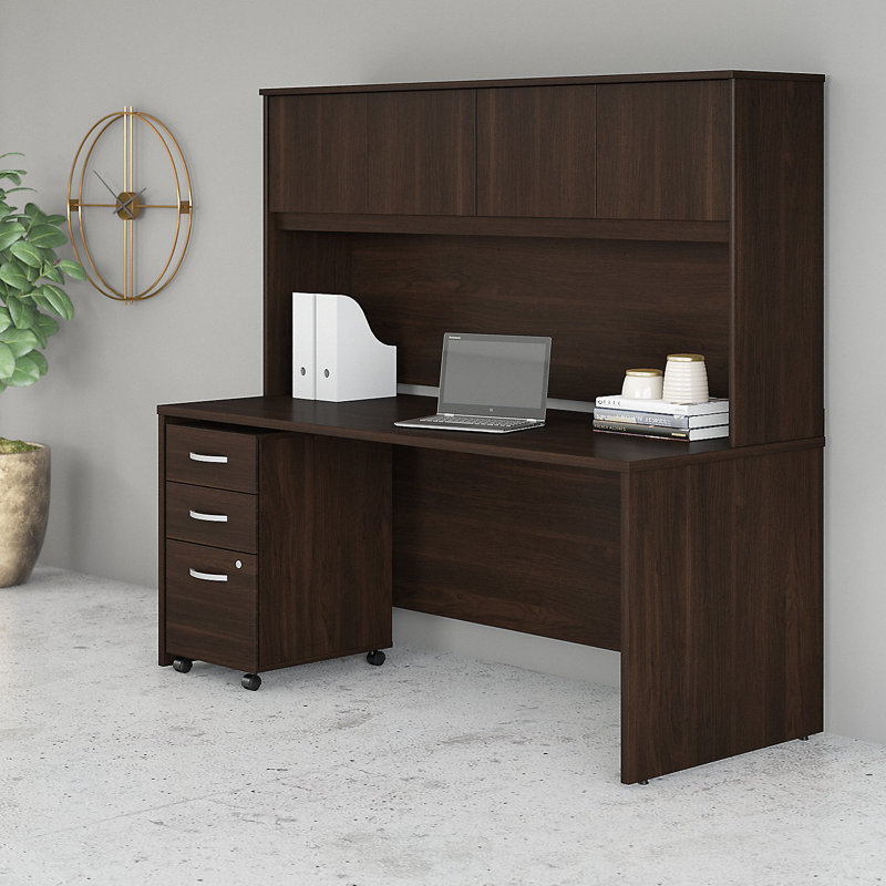 Bureau de direction avec huche Studio C, Noyer noir