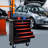 7 Tool Cabinet With 4 Universal Wheels And Locking System - Black&Red Rolling Cart 7 Drawers Powder Coated Construction Long-Lasting-1041267584