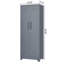 Armoire de rangement en acier robuste avec portes verrouillables, tablettes et tringle