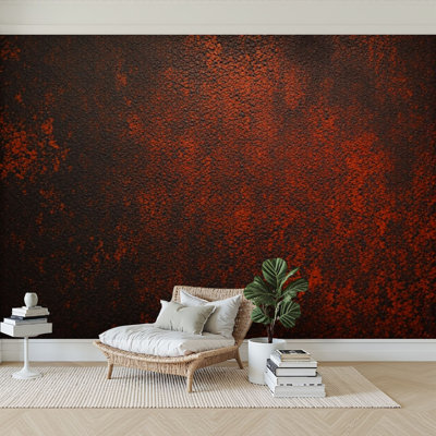 Peel and Stick Wallpaper 96" x 69" Modern Self Adhesive Wall Mural for Bedroom Rustic Abstract Brown Black Textured