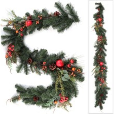 6 Foot Long Christmas Pine Garland Set Of 4