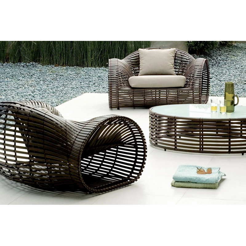 Lolah Outdoor Coffee Table, 13.75" H x 47.25" W x 21.5" D, Brown