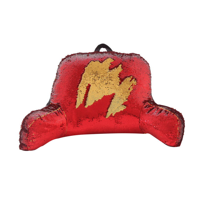 Coussin de repose-lit sequins Petillo, Rouge