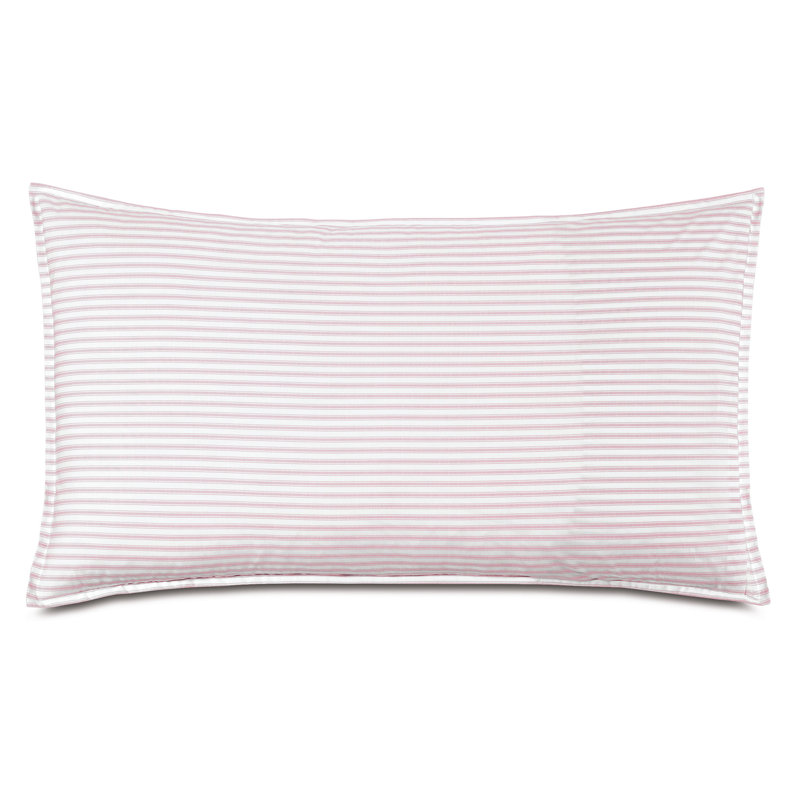 Blass Ticking Cotton Striped Sham by Alexa Hampton, Petal, King
