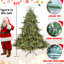 Arbre de Noël de 5 pi avec 350 lumières Ul, 1129 Pe / embouts pour un look réaliste, centres de table spacieux à silhouette large, structure à charnières, arbre de support en métal stable, pointes mixtes, base,
