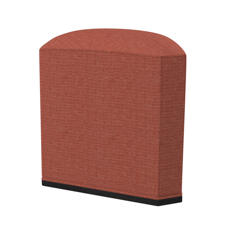 Quinn Boucle and Velvet Ottoman, Libby Linen, Espresso