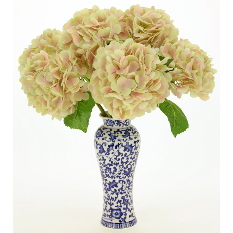 Vibrant Hydrangea Natural Touch, Box Of 6 - 19 Inches, Pink