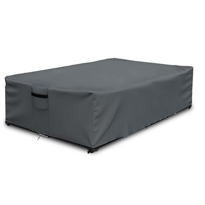 Patio Furniture Cover, Waterproof, Furniture Table, Chair and Sectional Sofa Set, 126 in. L x 64 in. W x 28 in. H, Gray