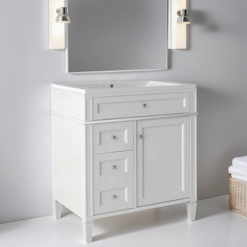 Ensemble de meuble-lavabo simple 30,01 po avec plateau en résine Datrick