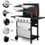 Barbecue d'extérieur au gaz propane 4, 49200Btu, SS, grilles de cuisson en émail métallique, table d'appoint pliable, support à panier suspendu, barbecue avec sortie 49200Btu, pour