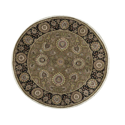 Manchuria Wool Oriental Area Rug in Brown/Black
