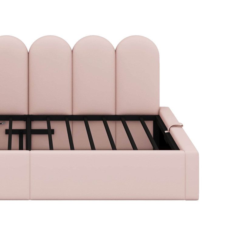 Twin Size Upholstered Daybed With Storage, Pink