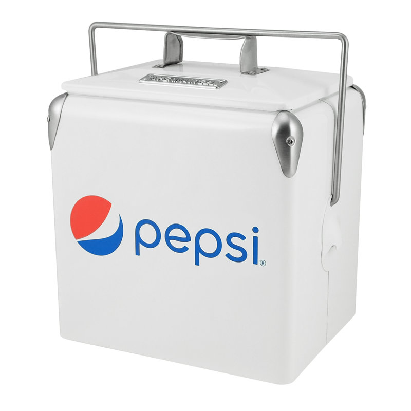 Pepsi 14-Qt Small Portable Picnic Cooler by Permasteel, White