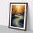 River Abstract - Single Picture Frame Print on Wood-94219784-94219783