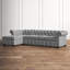 Canapé Chesterfield à accoudoirs roulés en lin 114,9 po Huskins-1325237477