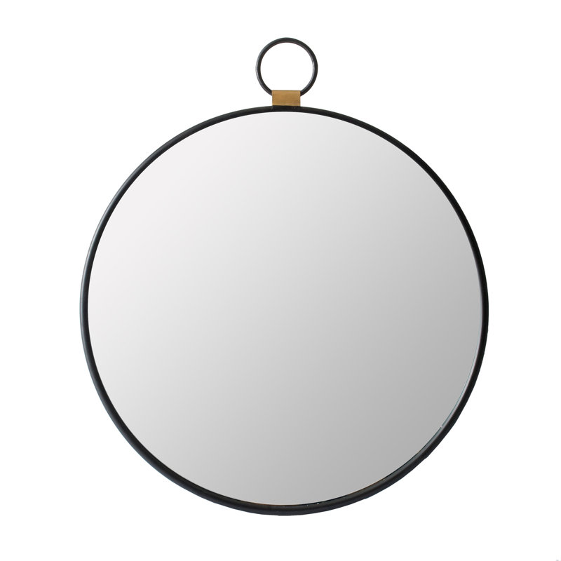 24" X 27"  Wall Mirror With Black Frame