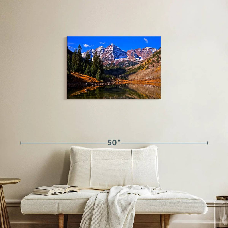 Maroon Bells pendant la saison d'automne, H 20 po x l 30 po