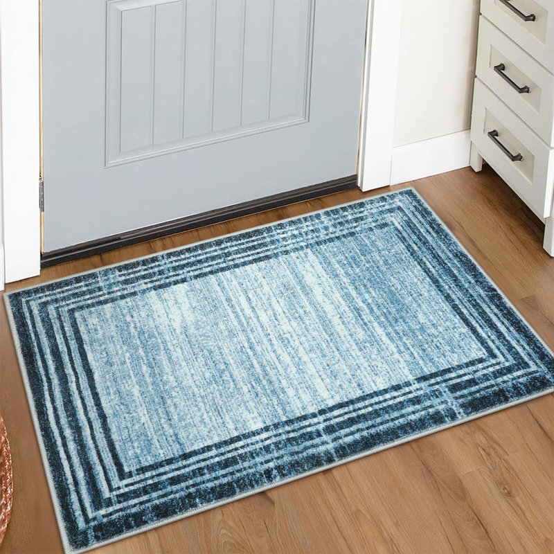 Tapis Ombre Border Plush, Rectangulaire 8 pi x 10 pi