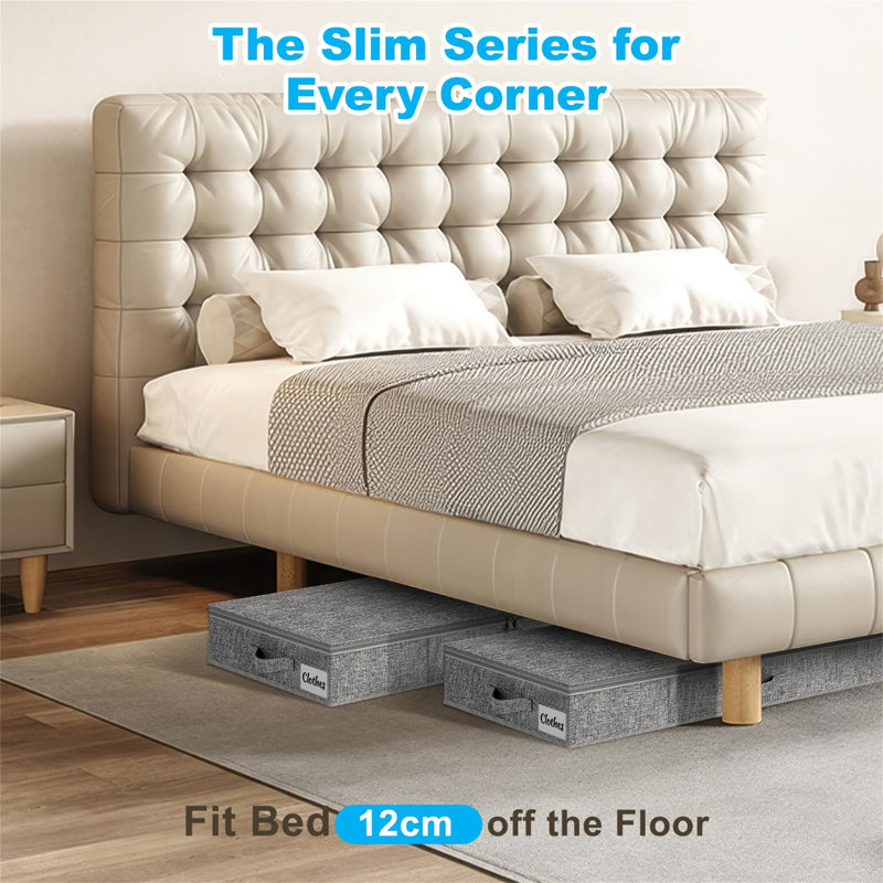 Ebern Designs Fabric Underbed Storage, Grey