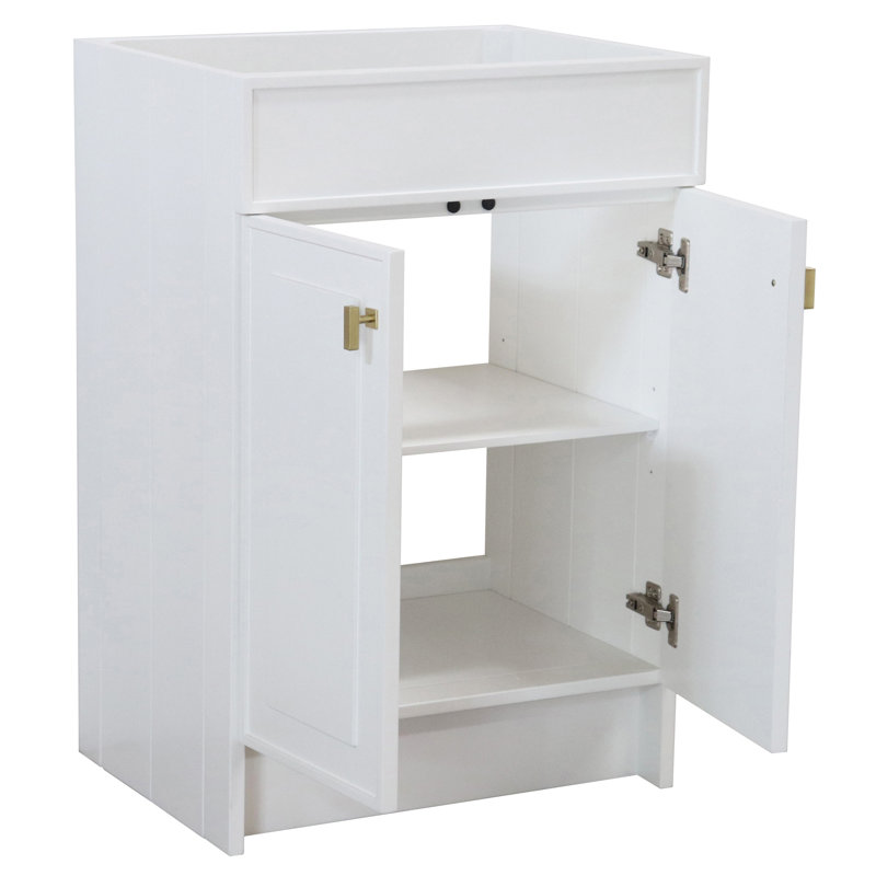 Base de meuble-lavabo simple SmartFold de 23 po seulement en blanc