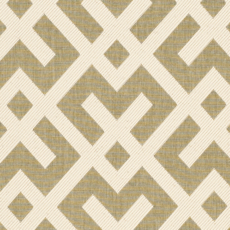 Arneshia Geometric Green/Bone Area Indoor/Outdoor Area Rug, Rectangle 8' x 11'2"