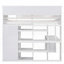 Lit mezzanine simple en bois avec rangement multiple - aucun sommier n'est requis, robuste!