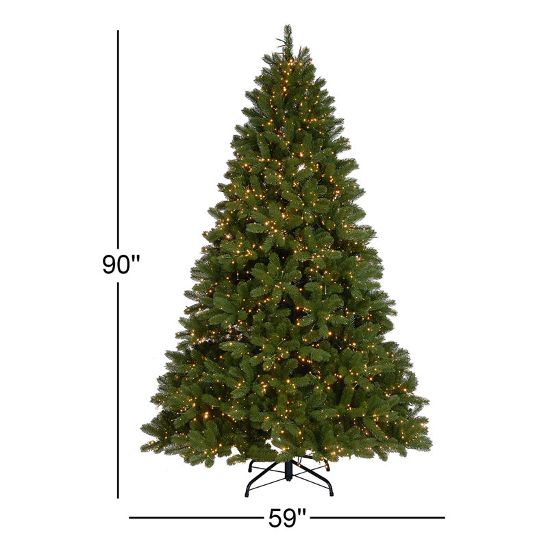 7.5 ft. Downswept Douglas Fir Tree with Dual Color® LED Cosmic Lights®