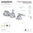 Kingston Brass Templeton Two-Handle 3-Hole Deck Mount Widespread Bathroom Faucet with Brass Pop-Up Drain-11174537