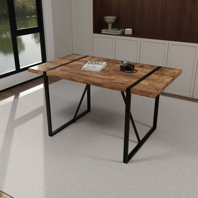 Table de salle à manger de 55 po Mid Century Industrial