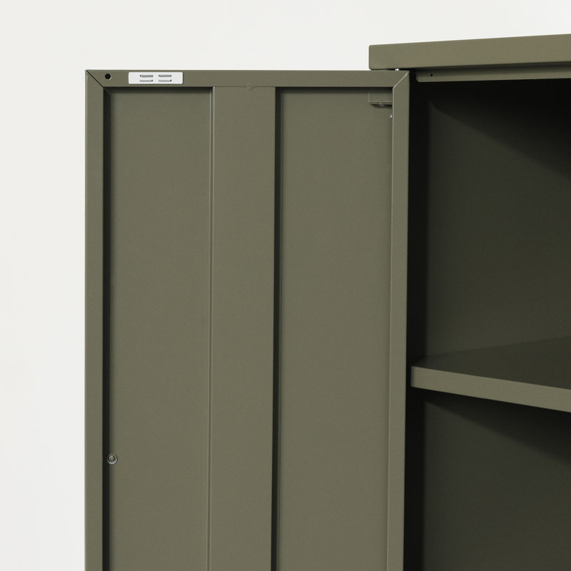 Black Metal Adjustable Shelving Kitchen Pantry Cabinet