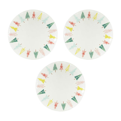 Plateau à motif de pin en céramique