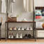 Portemanteaux Hall, banc à chaussures, design industriel, 3 en 1, brun rustique
