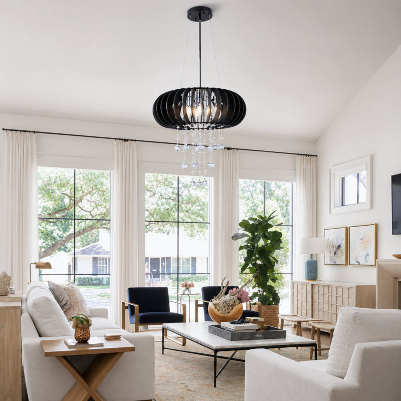 Lustre en cristal 6 lumières