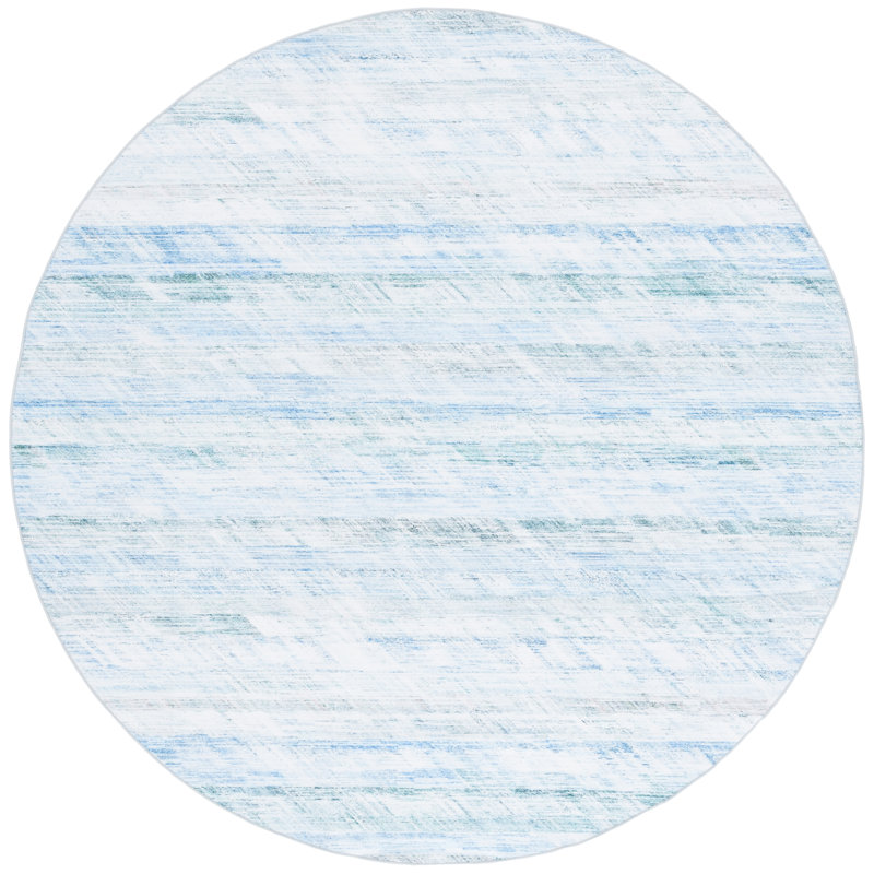 Athiran Performance Machine Washable Abstract Rug, Round 6'