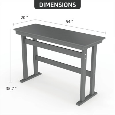Outdoor Bar Table , 54 " W 20 " D